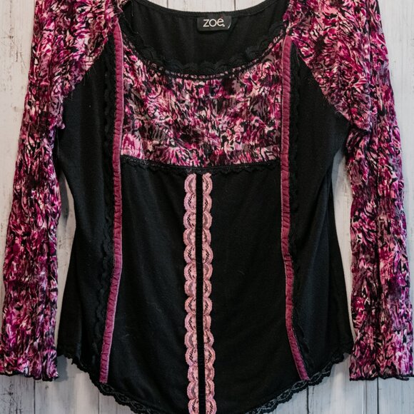 Cottage Core Boho Floral Peasant Blouse - Picture 2 of 8